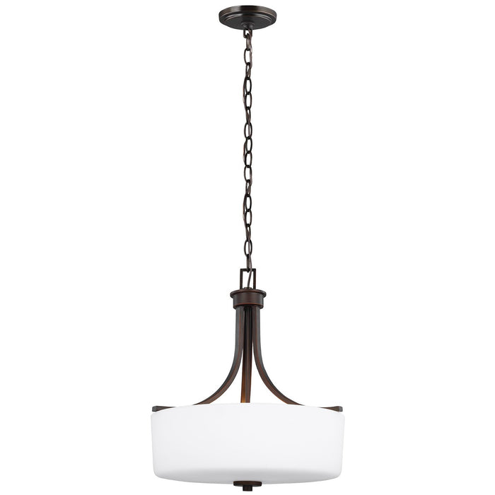Generation Lighting 6528803EN3-710 Three Light Pendant, Bronze