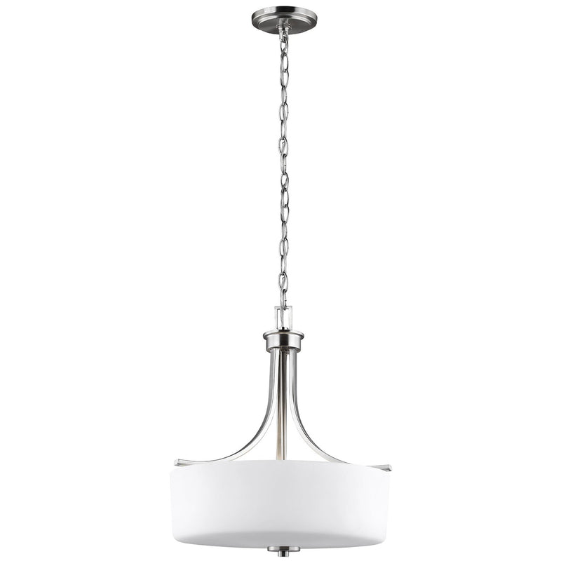 Generation Lighting 6528803EN3-962 Three Light Pendant, Brushed Nickel