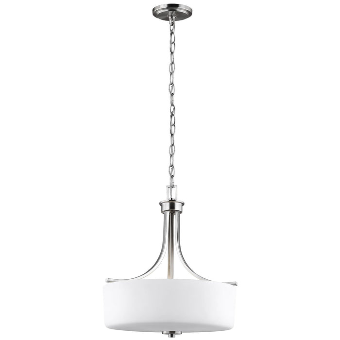 Generation Lighting 6528803EN3-962 Three Light Pendant, Brushed Nickel