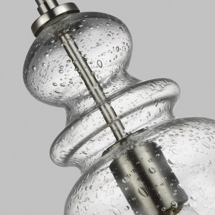 Generation Lighting 6536901-962 One Light Pendant, Brushed Nickel