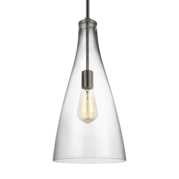 Visual Comfort Studio 6537001-710 One Light Pendant, Bronze