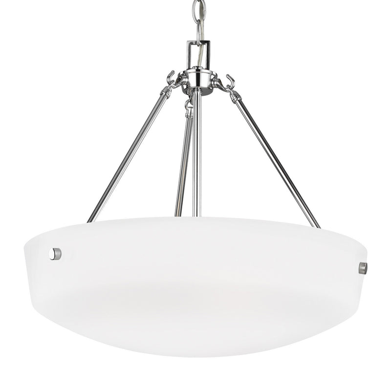 Generation Lighting 6615203-05 Three Light Pendant, Chrome