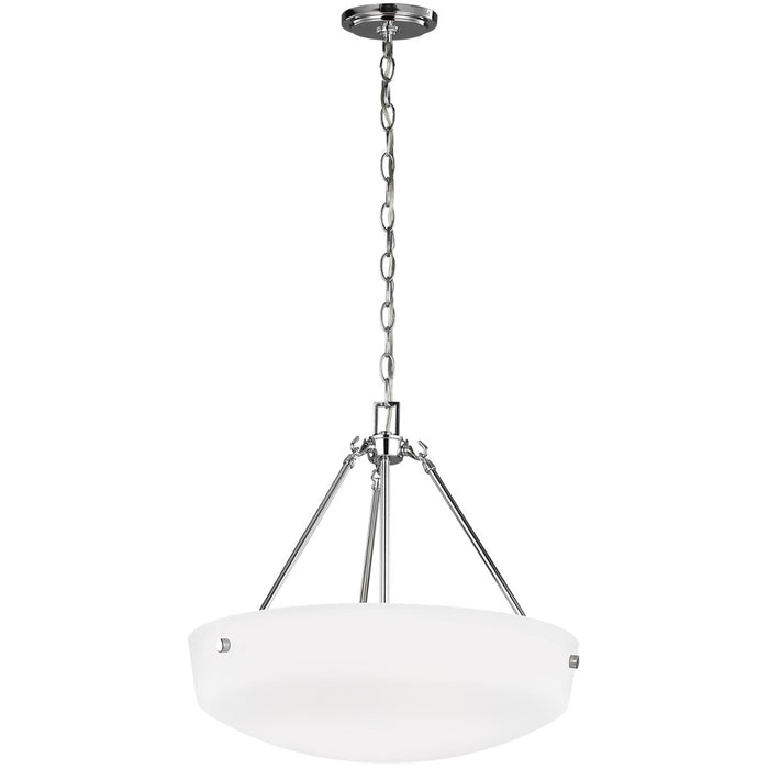 Generation Lighting 6615203-05 Three Light Pendant, Chrome