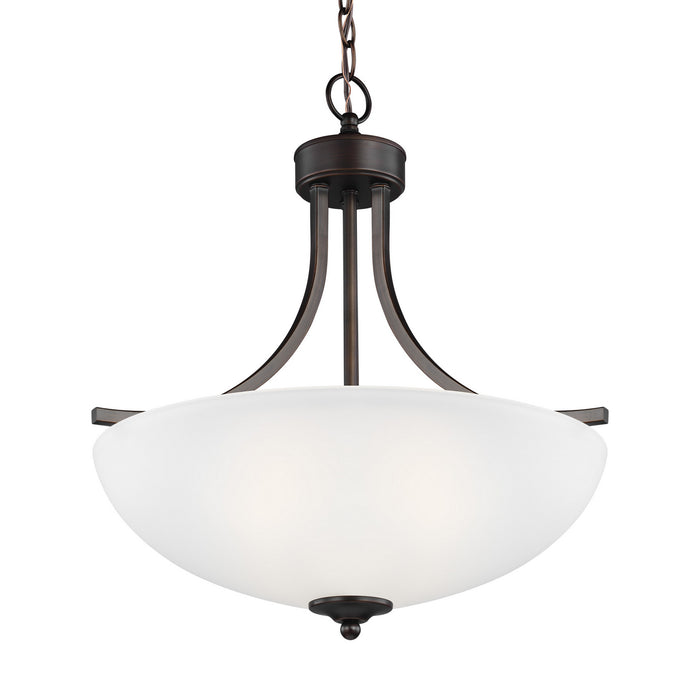 Generation Lighting 6616503-710 Three Light Pendant, Bronze