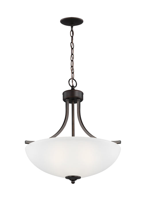 Generation Lighting 6616503-710 Three Light Pendant, Bronze