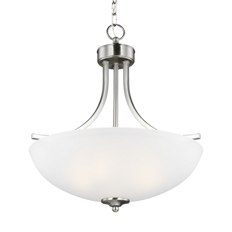 Generation Lighting 6616503-962 Three Light Pendant, Brushed Nickel