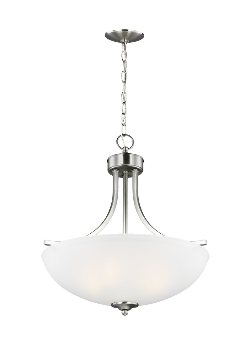 Generation Lighting 6616503EN3-962 Three Light Pendant, Brushed Nickel