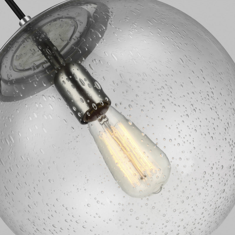 Visual Comfort Studio 6701801-04 One Light Pendant, Satin Aluminum