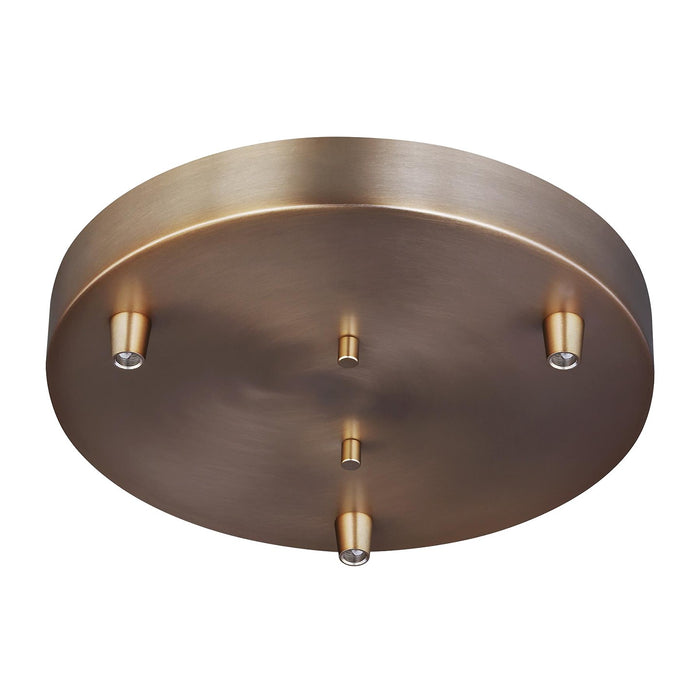 Generation Lighting 7449403-848 Three Light Cluster Canopy, Satin Brass