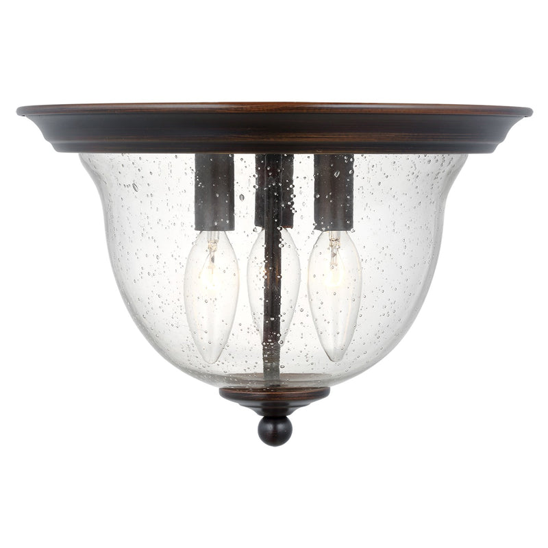 Generation Lighting 7514503-710 Three Light Ceiling Flush Mount, Bronze