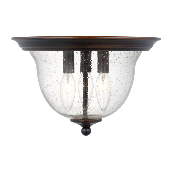 Generation Lighting 7514503EN-710 Three Light Ceiling Flush Mount, Bronze