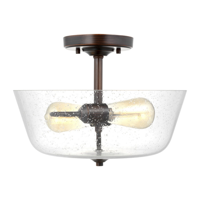 Generation Lighting 7714502-710 Two Light Ceiling Semi-Flush Mount, Bronze