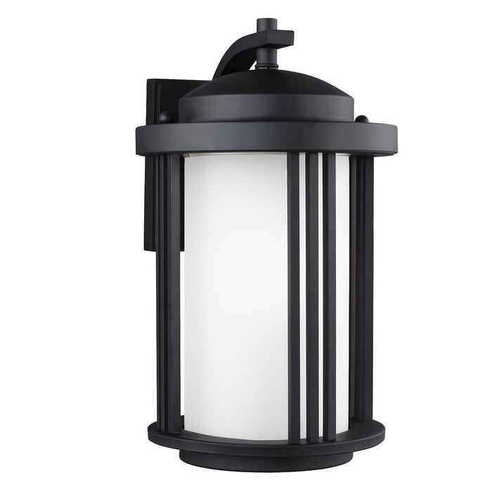 Generation Lighting 8747901DEN3-12 One Light Outdoor Wall Lantern, Black