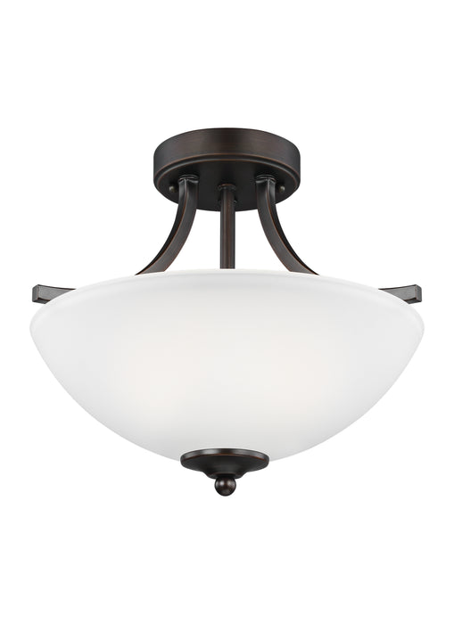 Generation Lighting 7716502EN3-710 Two Light Semi-Flush Convertible Pendant, Bronze