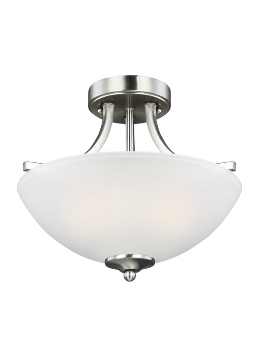 Generation Lighting 7716502EN3-962 Two Light Semi-Flush Convertible Pendant, Brushed Nickel
