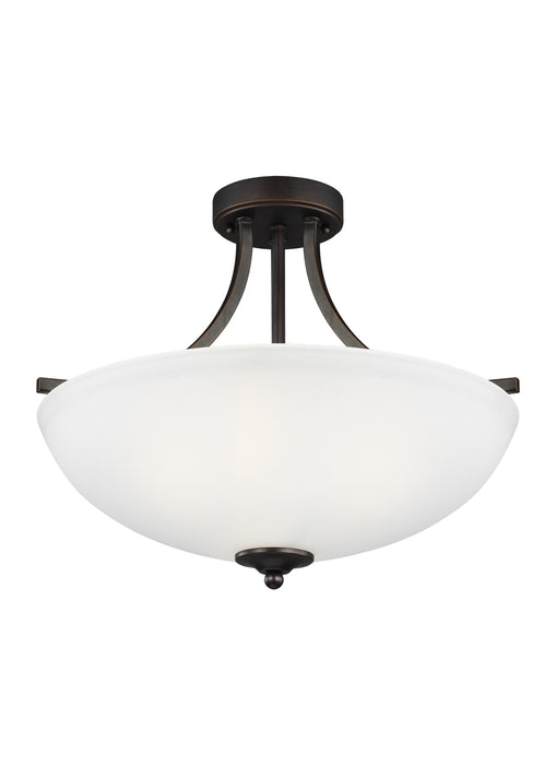 Generation Lighting 7716503EN3-710 Three Light Semi-Flush Convertible Pendant, Bronze