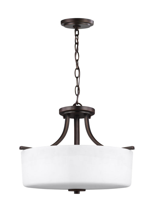 Generation Lighting 7728803EN3-710 Three Light Semi-Flush Mount, Bronze