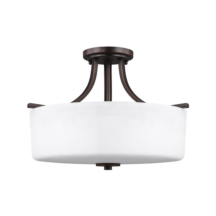 Generation Lighting 7728803EN3-710 Three Light Semi-Flush Mount, Bronze