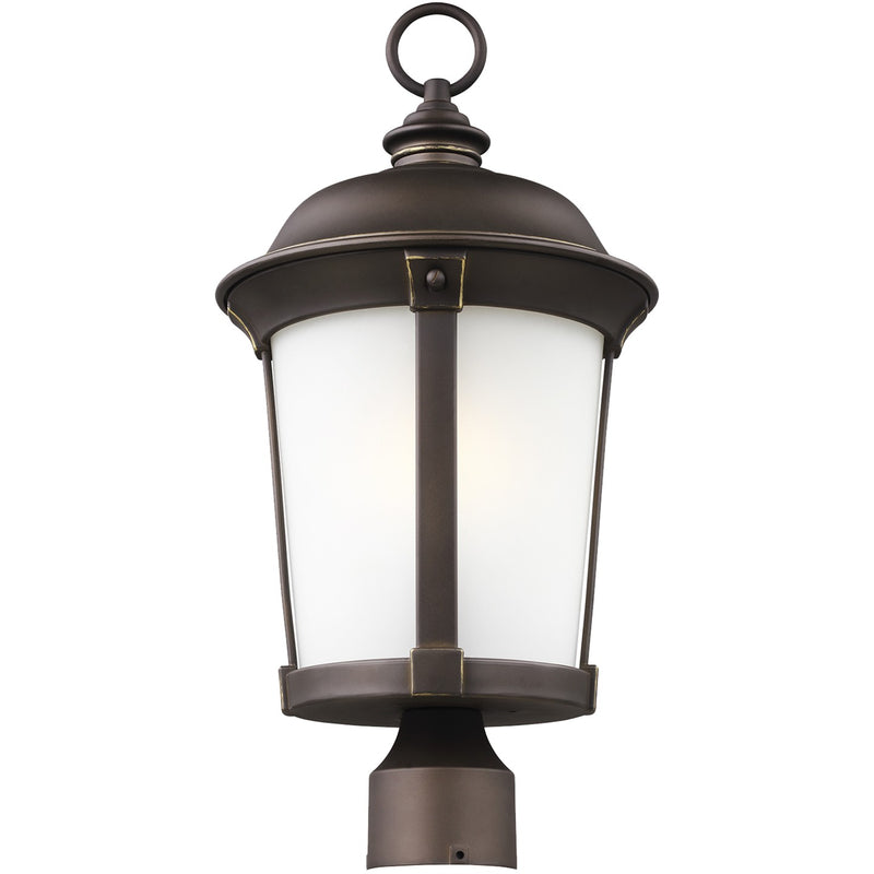 Generation Lighting 8250701-71 One Light Outdoor Post Lantern, Antique Bronze