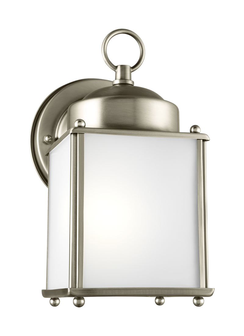 Generation Lighting 8592001-965 One Light Outdoor Wall Lantern, Antique Brushed Nickel