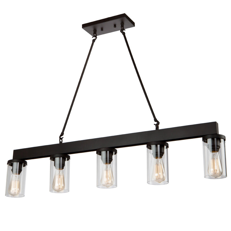 Artcraft AC10008 Five Light Island Pendant, Oil Rubbed Bronze