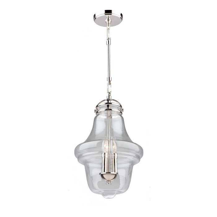 Artcraft AC11283PN Three Light Pendant, Polished Nickel