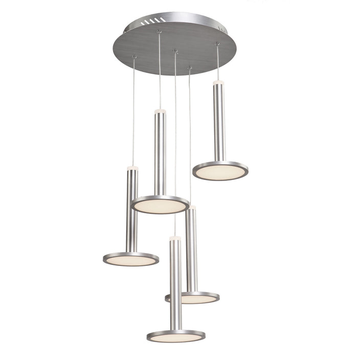 Artcraft AC7556 LED Chandelier, Brushed Aluminum