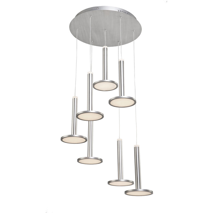 Artcraft AC7557 LED Chandelier, Brushed Aluminum