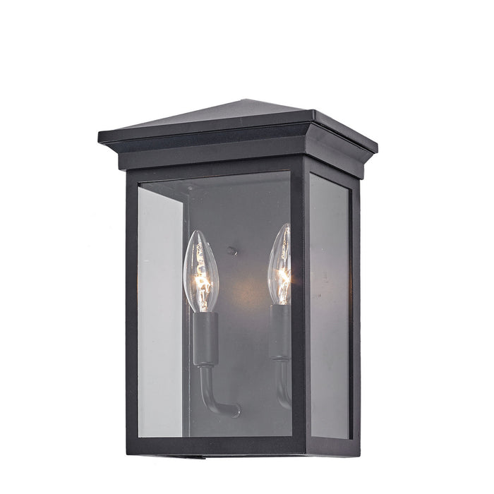 Artcraft AC8161BK Two Light Outdoor Wall Mount, Black