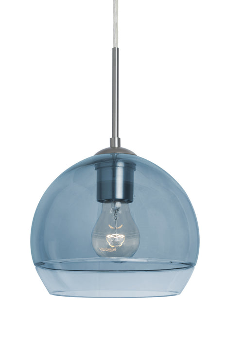 Besa 1JC-ALLY8BL-SN One Light Pendant, Satin Nickel