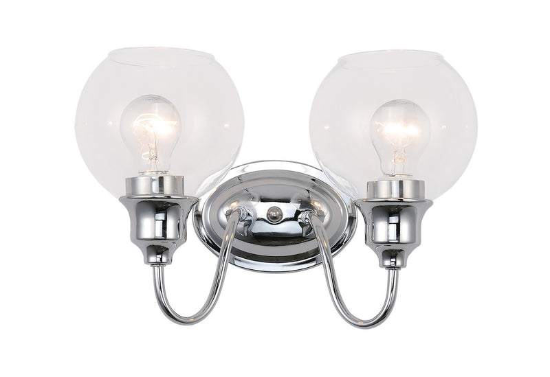 Maxim 1112CLPC Two Light Bath Vanity, Polished Chrome