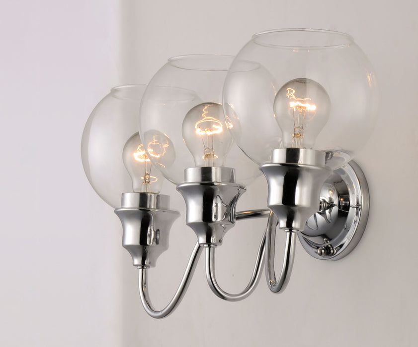 Maxim 1113CLPC Three Light Bath Vanity, Polished Chrome