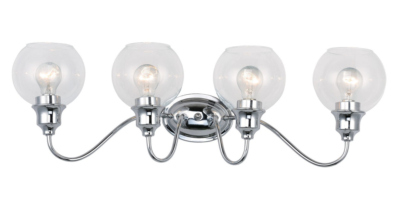 Maxim 1114CLPC Four Light Bath Vanity, Polished Chrome