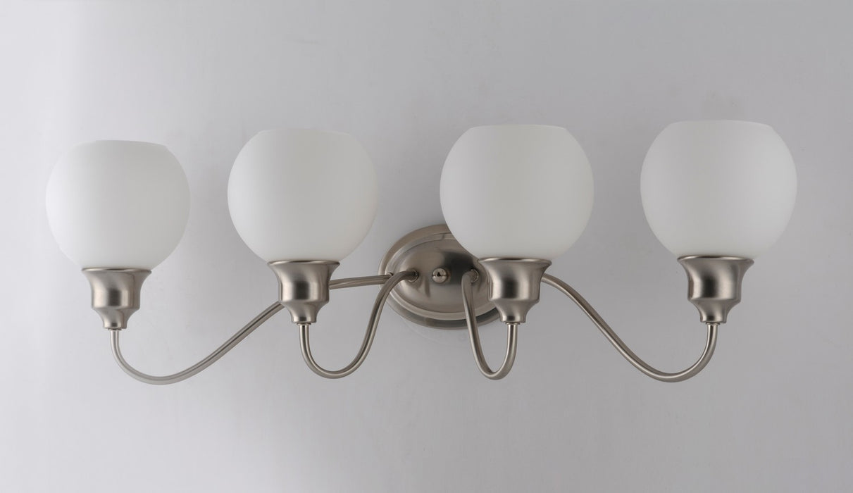 Maxim 1114SWSN Four Light Bath Vanity, Satin Nickel