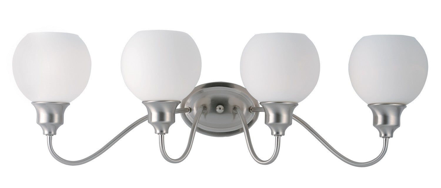 Maxim 1114SWSN Four Light Bath Vanity, Satin Nickel