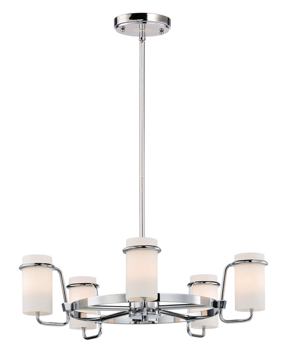 Maxim 22027SWPC Five Light Chandelier, Polished Chrome
