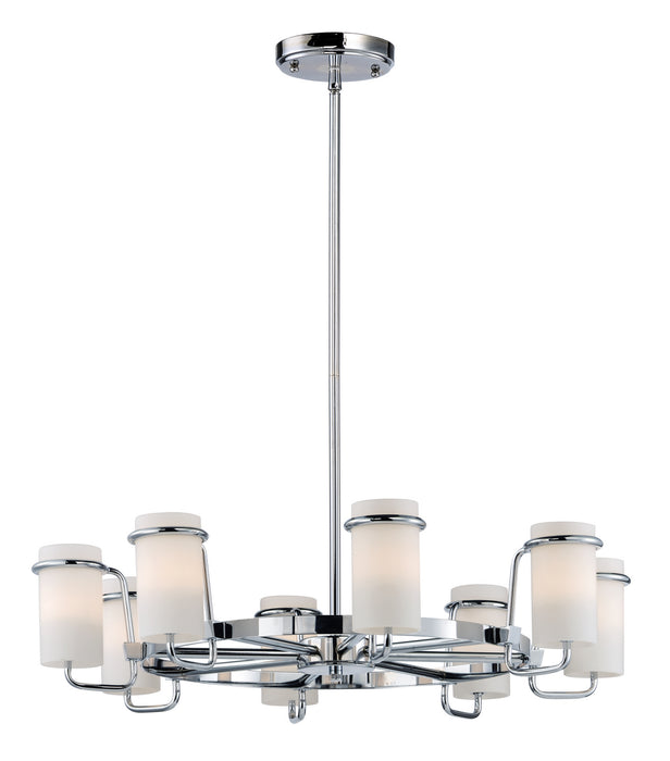 Maxim 22029SWPC Eight Light Chandelier, Polished Chrome
