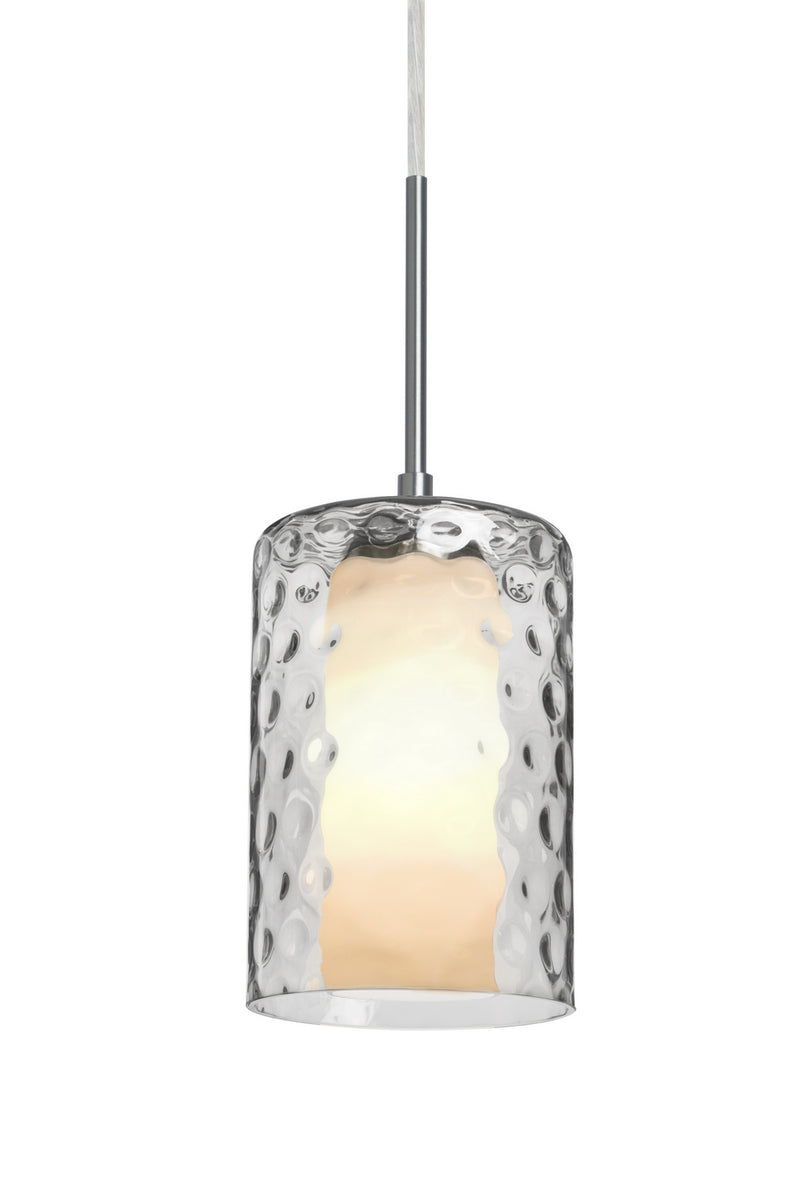 Besa 1JC-ESACL-SN One Light Pendant, Satin Nickel