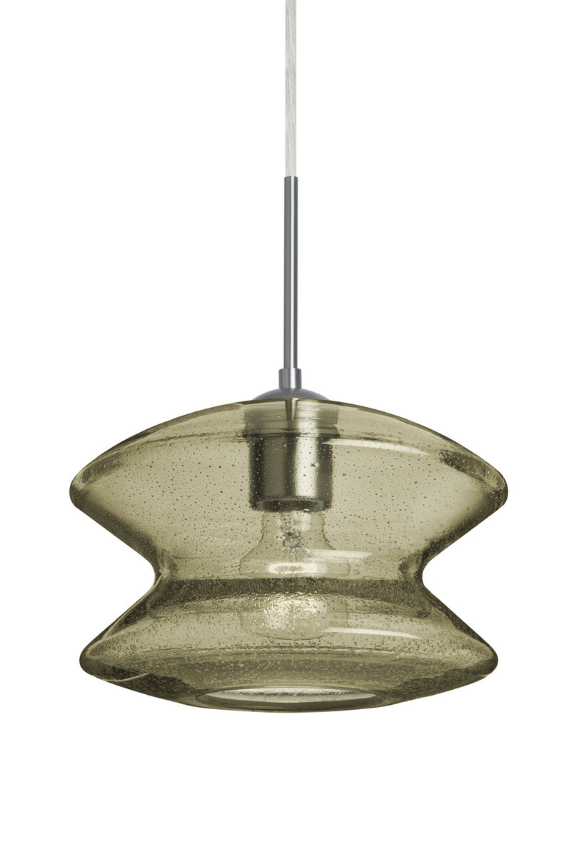 Besa 1JC-ZENLT-SN One Light Pendant, Satin Nickel