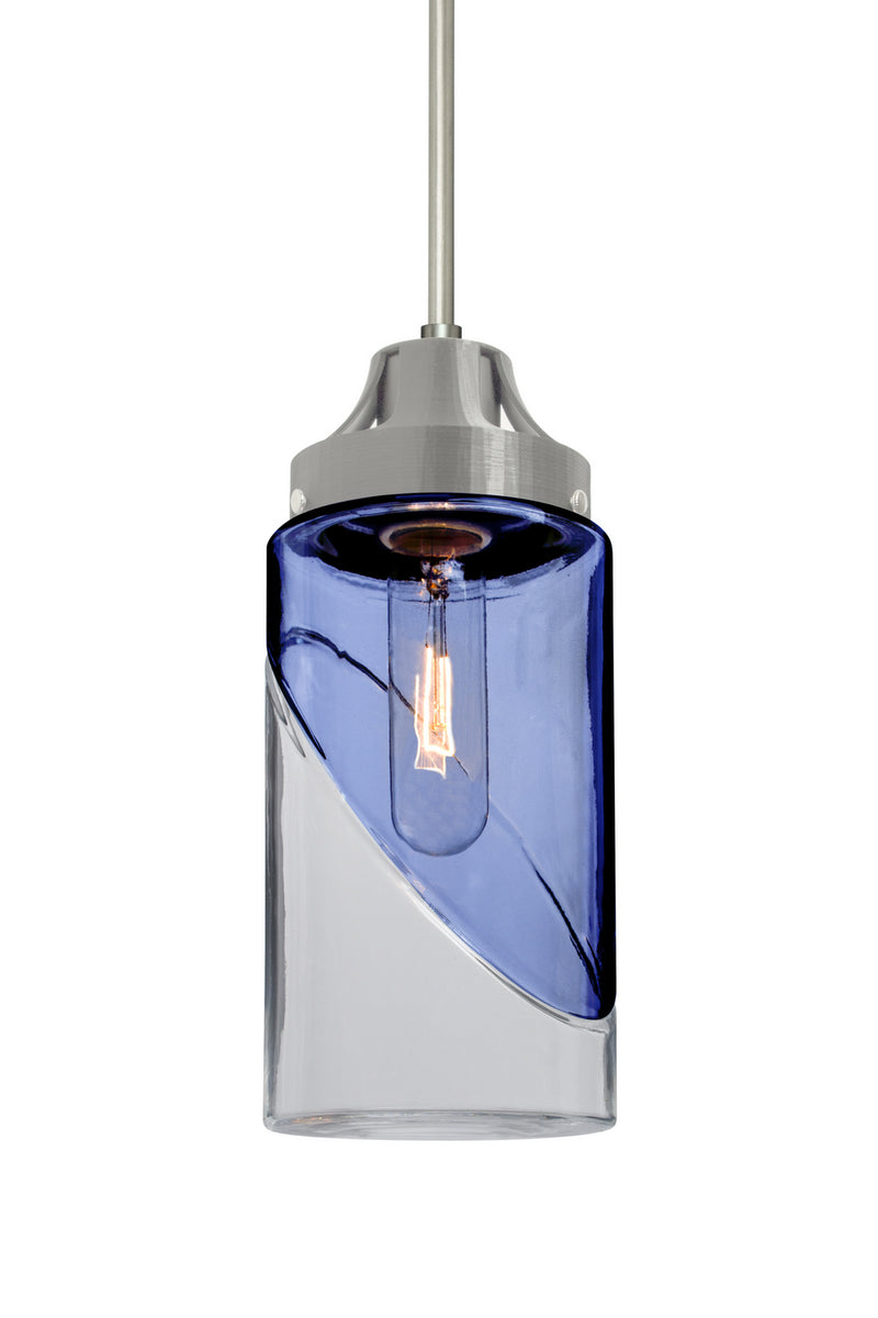 Besa 1JT-BLINKBL-SN One Light Pendant, Satin Nickel