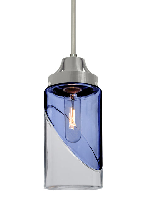 Besa 1JT-BLINKBL-SN One Light Pendant, Satin Nickel