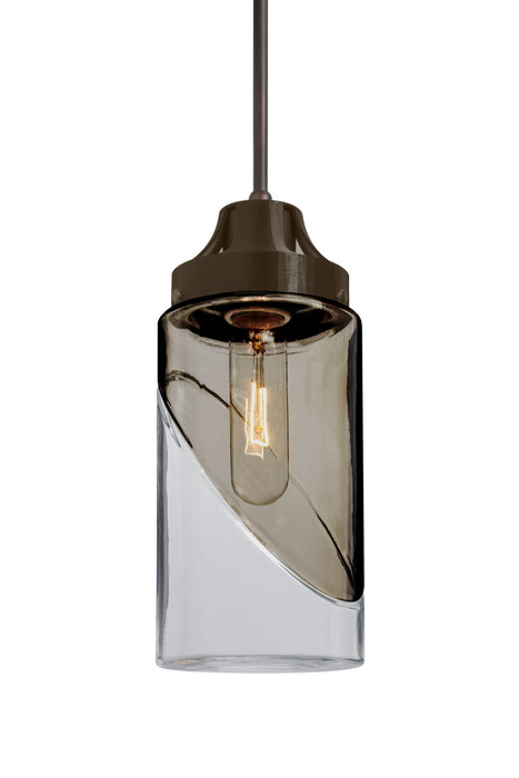 Besa 1JT-BLINKSM-BR One Light Pendant, Bronze