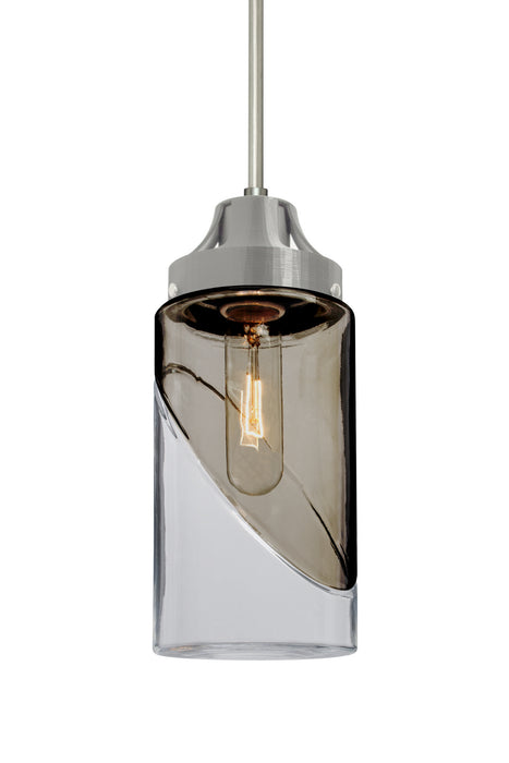 Besa 1JT-BLINKSM-SN One Light Pendant, Satin Nickel