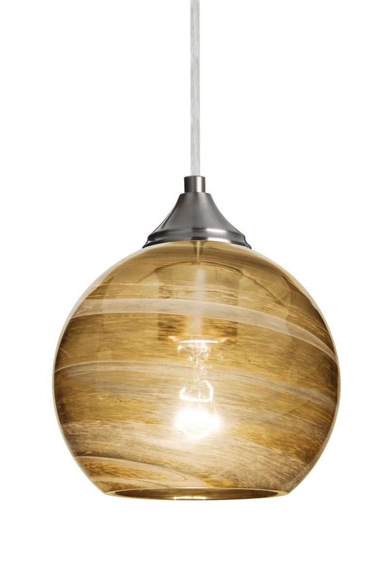 Besa 1JT-JILLYAM-SN One Light Pendant, Satin Nickel