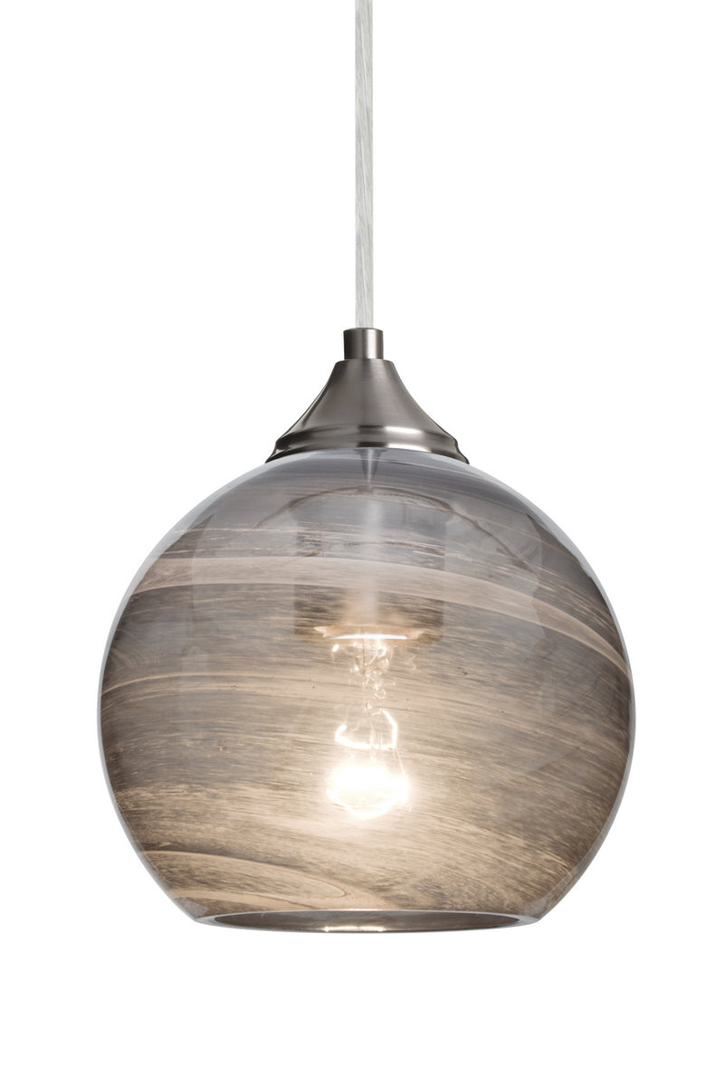 Besa 1JT-JILLYSM-SN One Light Pendant, Satin Nickel