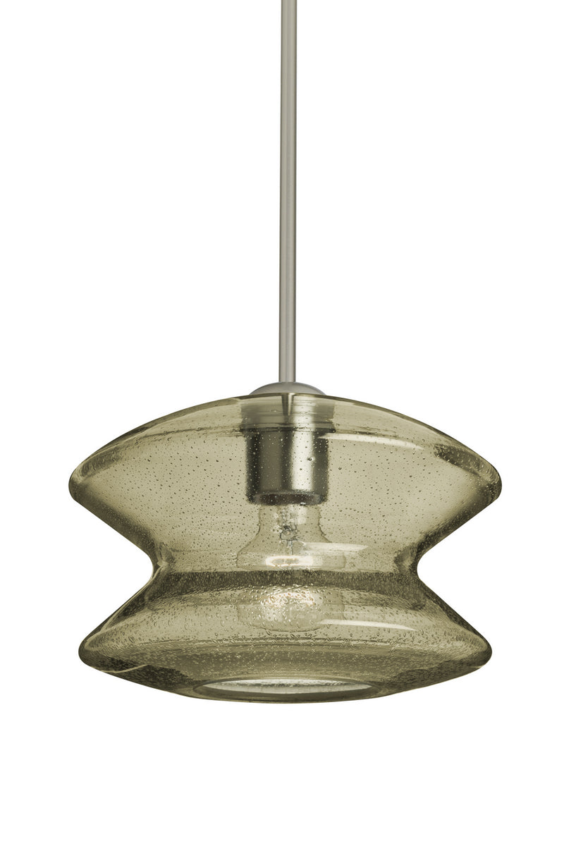 Besa 1TT-ZENLT-SN One Light Pendant, Satin Nickel