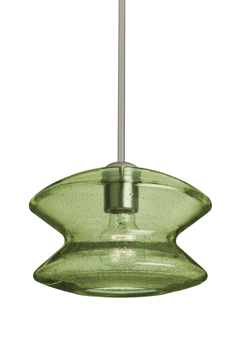 Besa 1TT-ZENMS-SN One Light Pendant, Satin Nickel