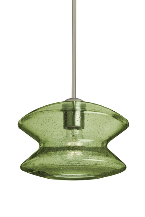 Besa 1TT-ZENMS-SN One Light Pendant, Satin Nickel