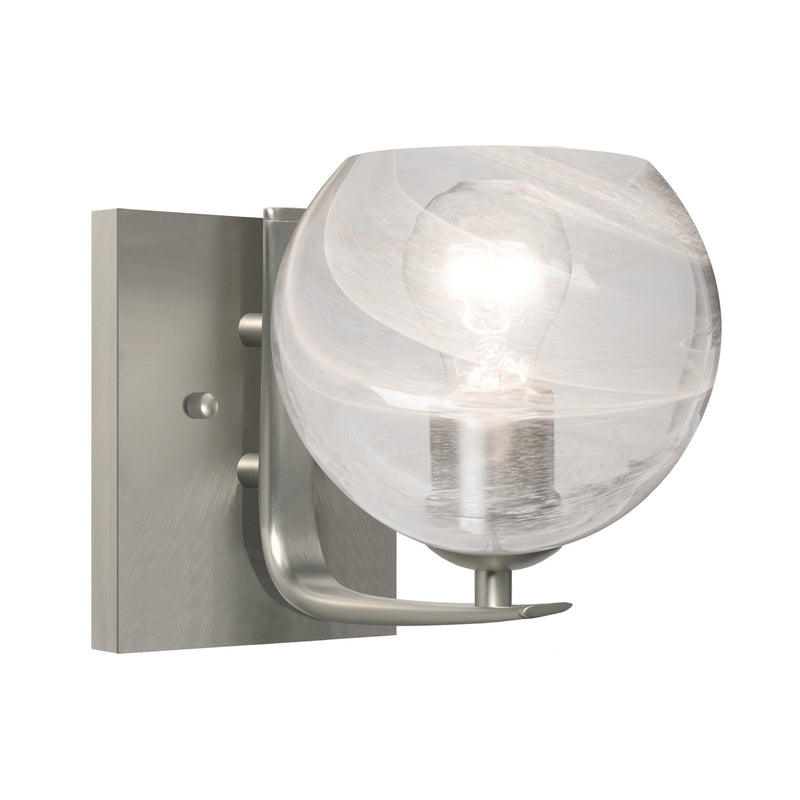 Besa 1WC-JILLYCL-SN One Light Vanity, Satin Nickel