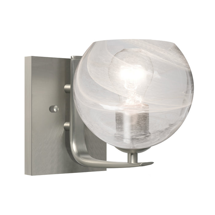 Besa 1WC-JILLYCL-SN One Light Vanity, Satin Nickel